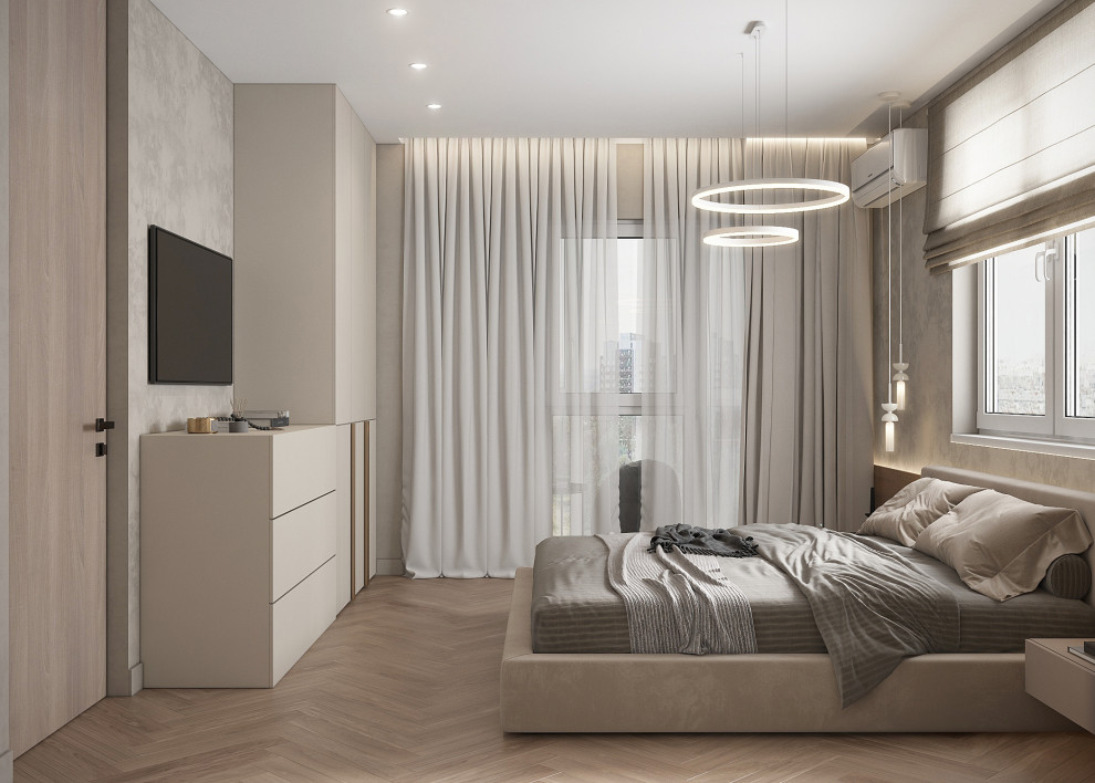 Современный светлый интерьер квартиры