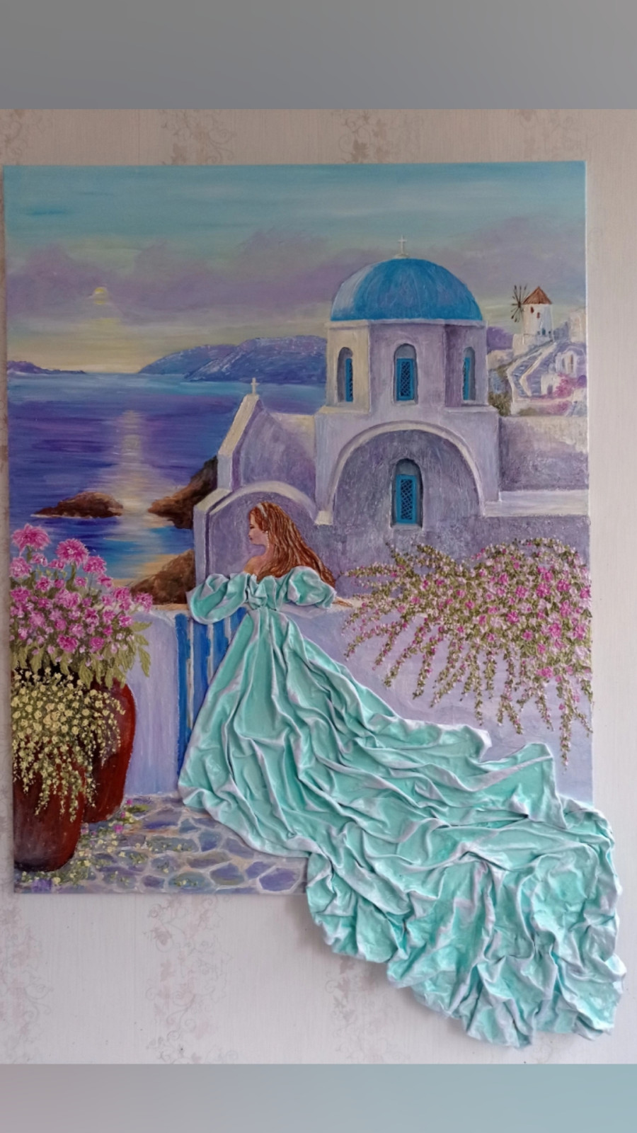 Интерьерные картины с драпировкой