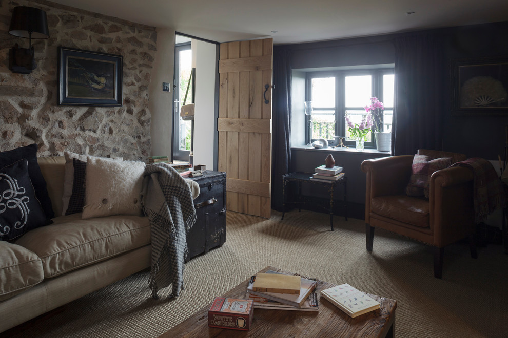 This is an example of a country living room in Cornwall.