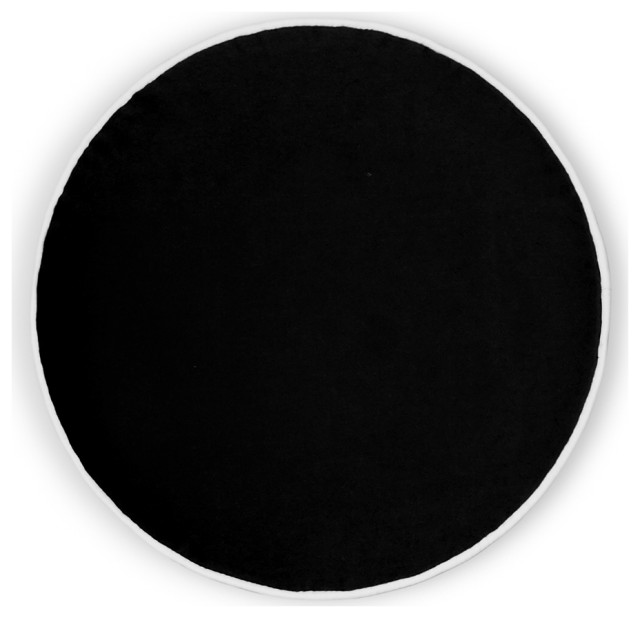 Posh Circle Pillow - Black