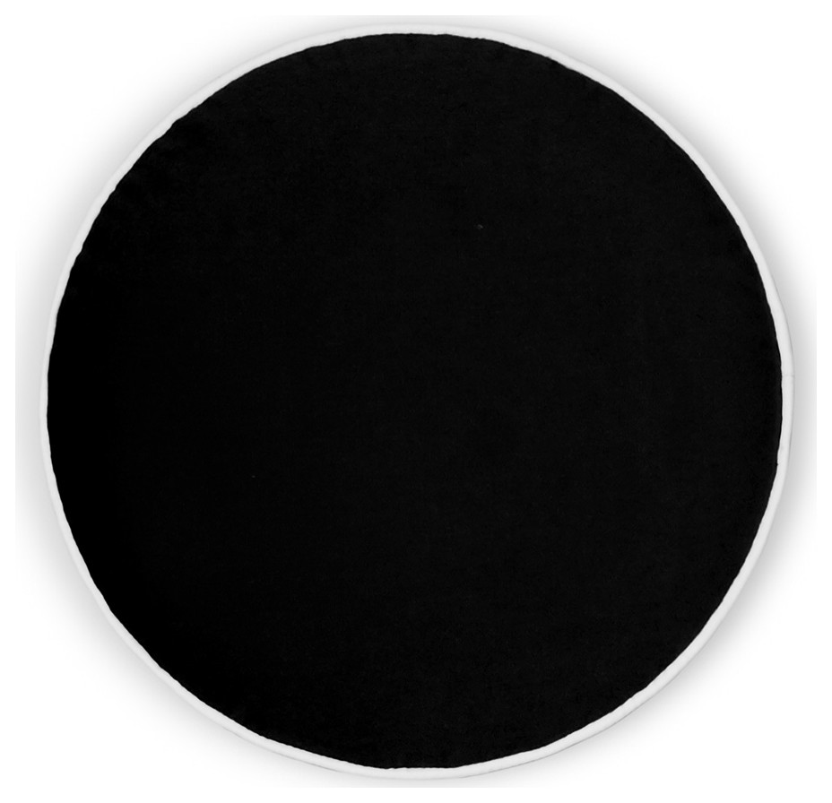 Posh Circle Pillow - Black