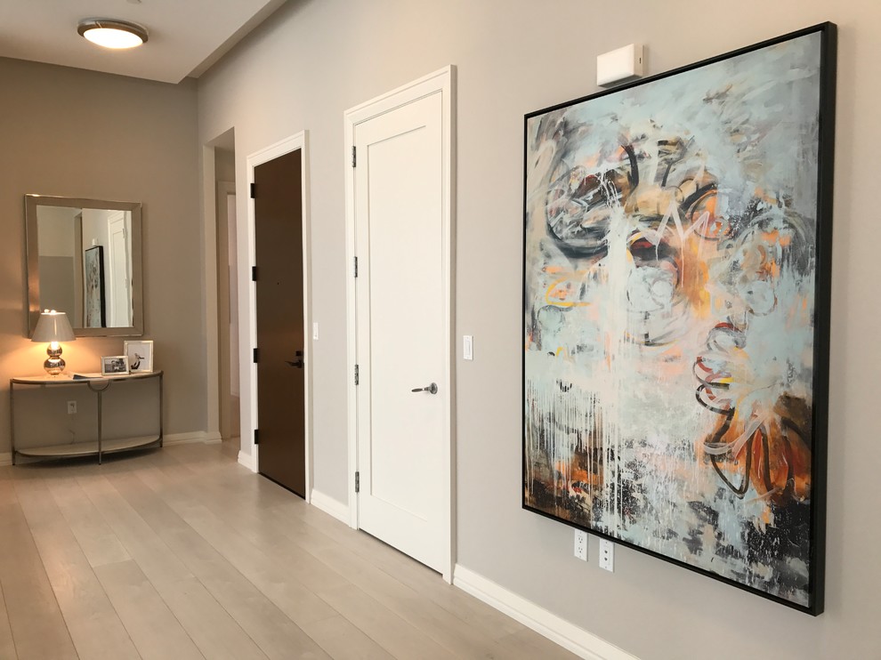 Inspiration for a transitional entryway remodel in Boston