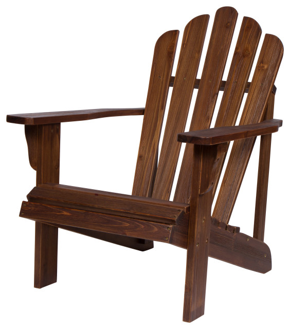 Shine Company Westport II Adirondack Chair With Hydro-Tex Finish, Oak