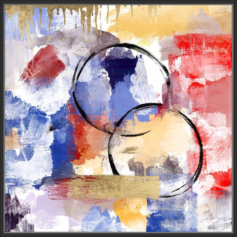 "Abstract Circles", Decorative Wall Art, 41.75"x41.75"