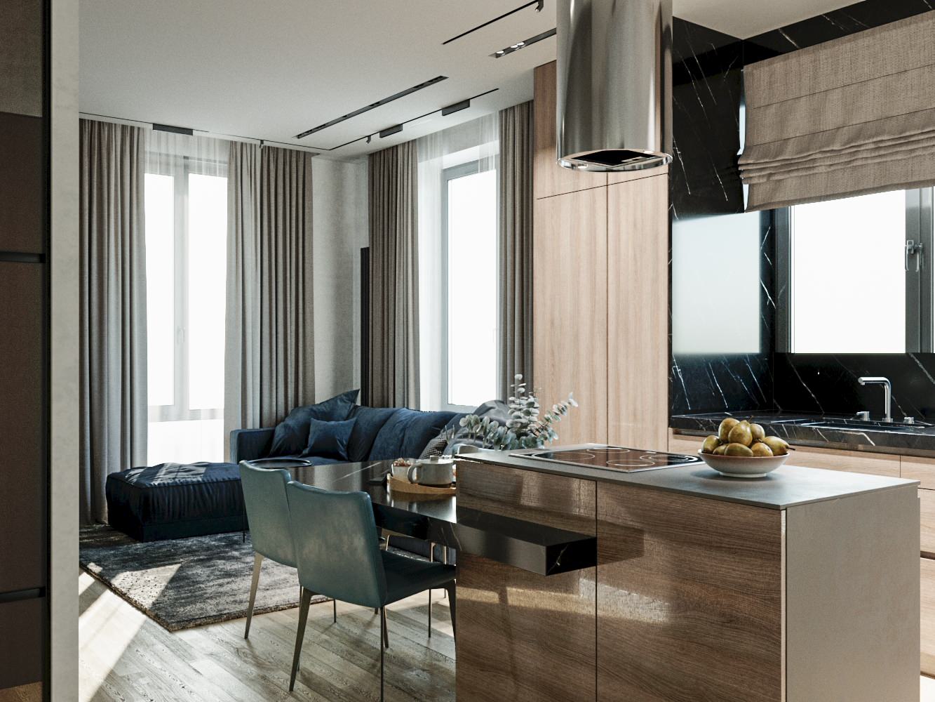 Роскошная квартира в ЖК "Пресня сити", площадью 65 кв. м