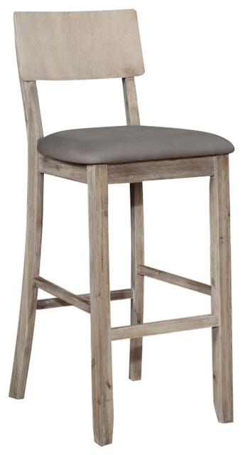 Jordan Gray Wash Bar Stool 18 31w X 20 67d X 43 5h Gray Wash Farmhouse Bar Stools And Counter Stools By Furniture Domain