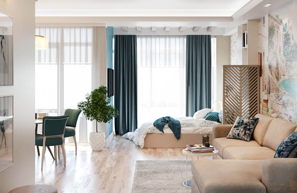 Дизайн проект квартиры 56 м2 в стиле "Средиземноморье"