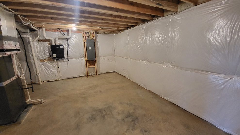 frame hang a finish and flooring basement