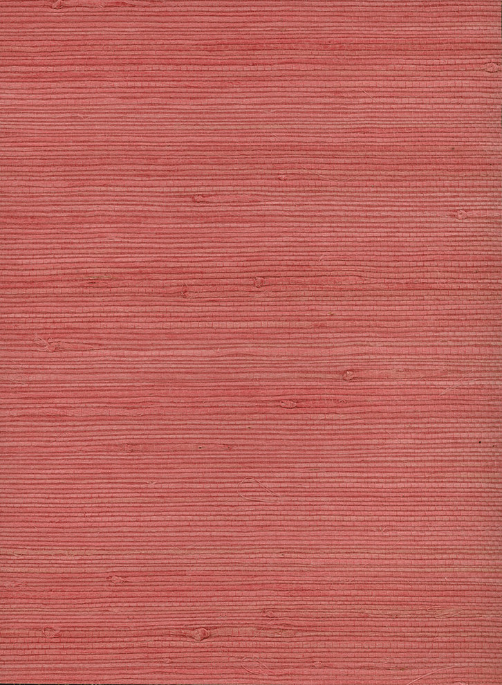 Coral Jute Grasscloth Wallpaper - Contemporary - Wallpaper - by