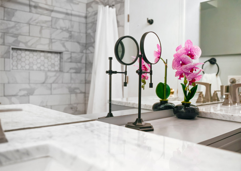 Inspiration for a transitional home design remodel in Chicago