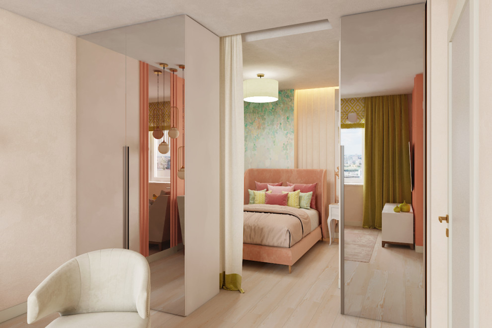 Розовая пудра - Однокомнатная квартира для женщины.