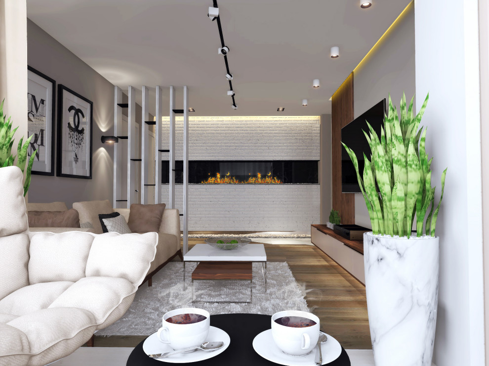 Кухня-гостиная в современном стиле