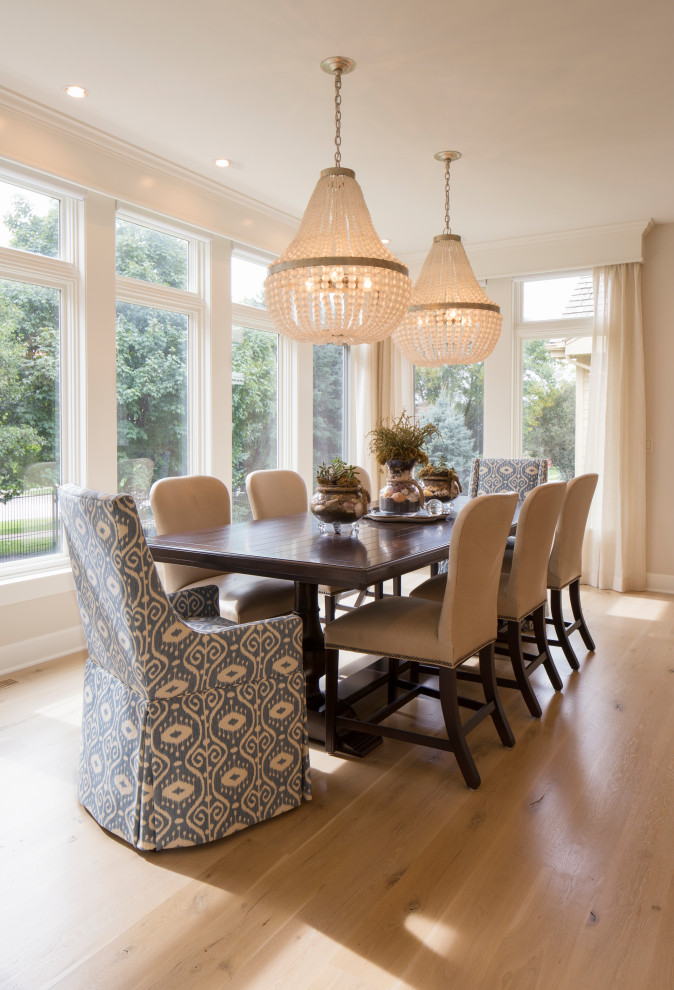 Photo of a transitional dining room in Omaha.