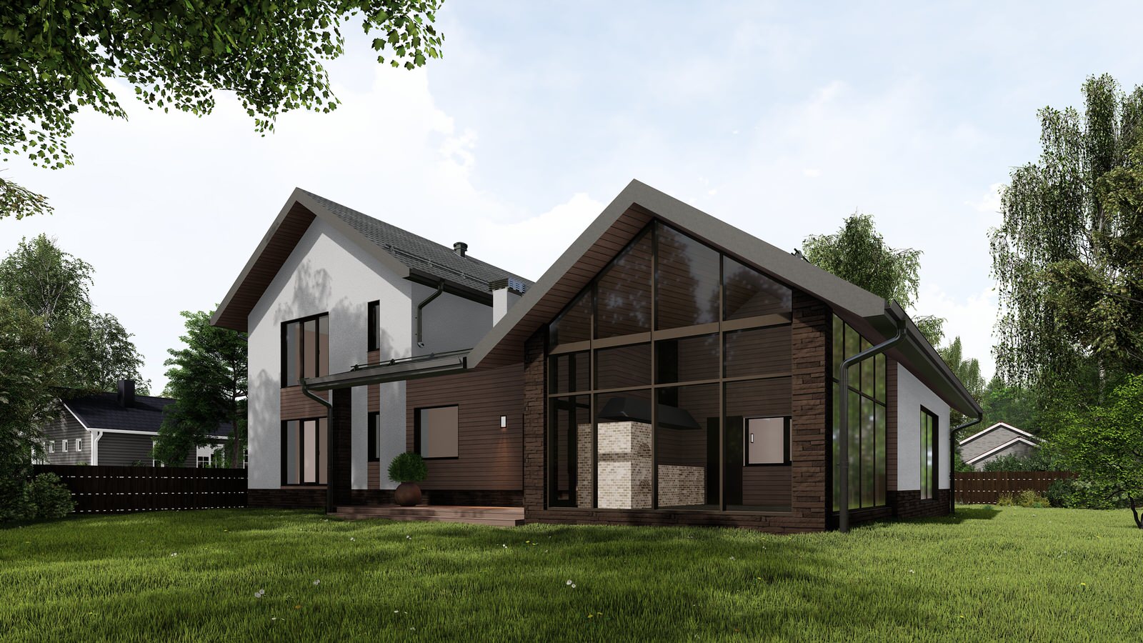 Простой двухэтажный дом