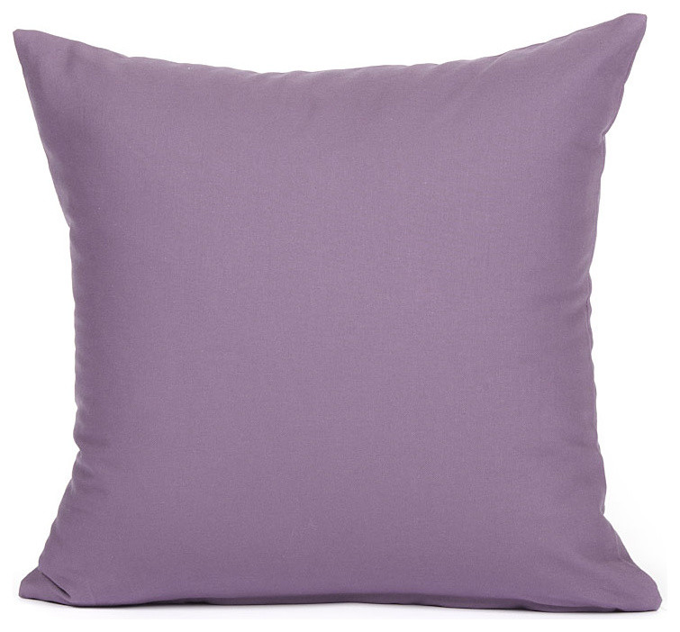 Solid Purple Accent, Throw Pillow Cover, 20"x20"