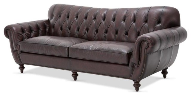 Aico Michael Amini Freestanding Kensington Leather Sofa Merlot Traditional Sofas By Unlimited Furniture Group Houzz Aico Michael Amini Freestanding, Michael Amini Leather Sofa