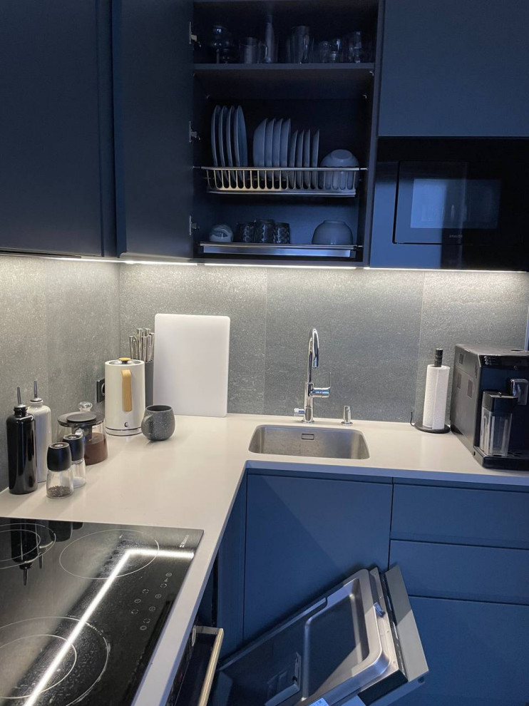 Реализация кухни по дизайн-проекту в однокомнатной квартире, 2022