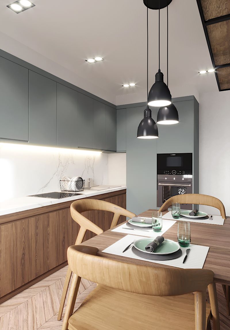 Дизайн интерьера кухни-гостиной в г.Казань