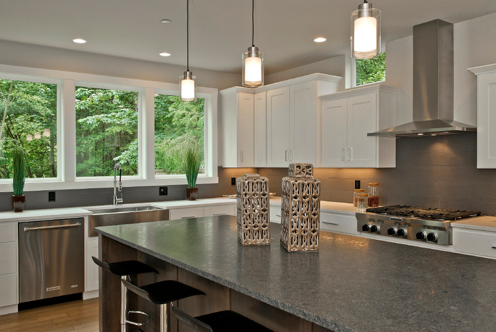 Transitional kitchen photo in Boise