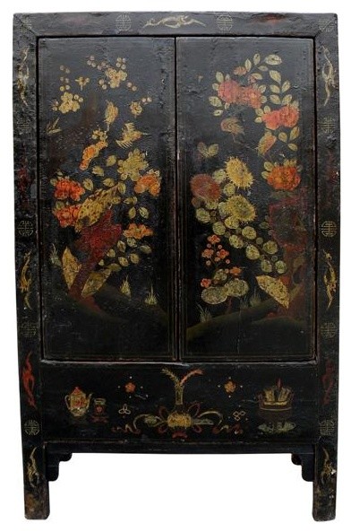 Mid Century Chinoiserie Modern Dresser Armoire Chest of Drawers Rare Chinese Cabinet