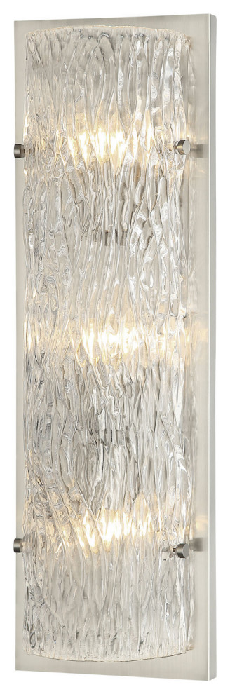 Morgan Three Light Wall Sconce in Brushed Nickel