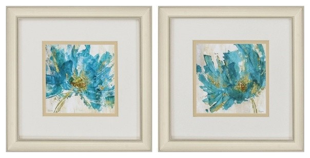 Blue Infusion Wall Art, 2-Piece Set - Contemporary - Prints And Posters ...