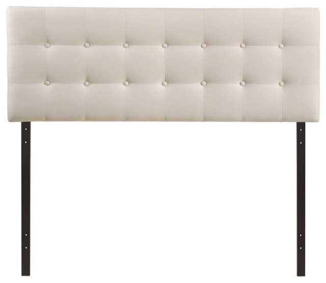 Modway Emily Full Upholstered Polyester Fabric Headboard in Ivory