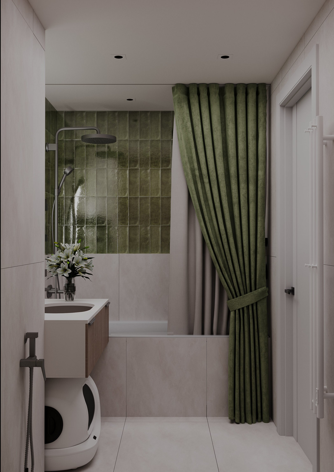 Квартира для семейной пары с ребенком в ЖК Полюса. 57,3 кв.м.