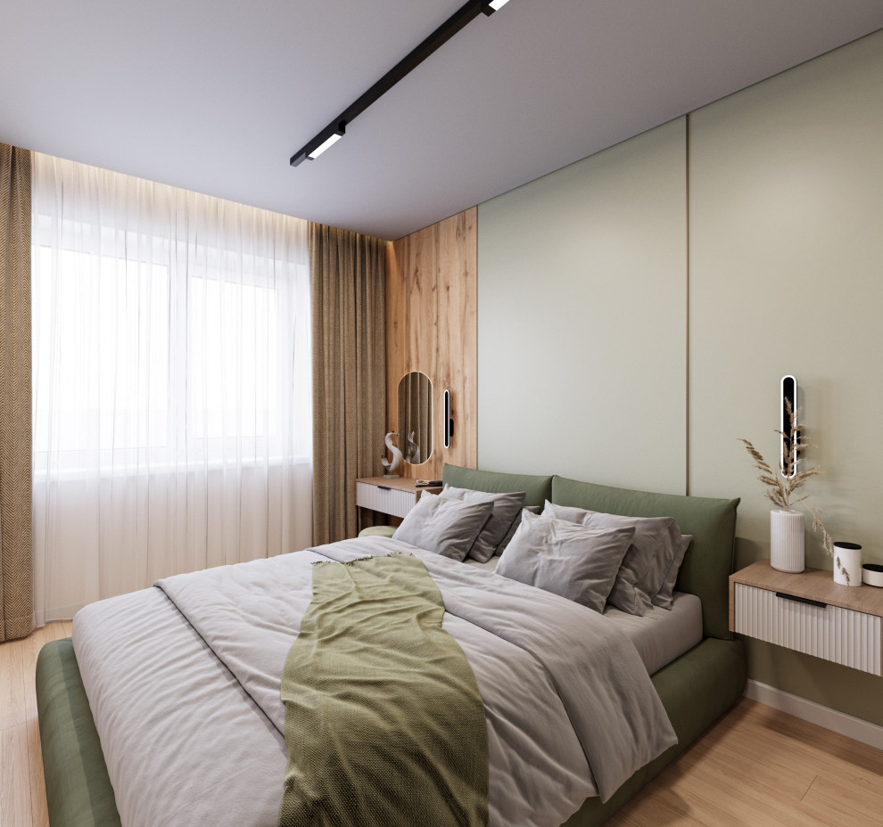 Дизайн "Фисташковый с элементами дерева"