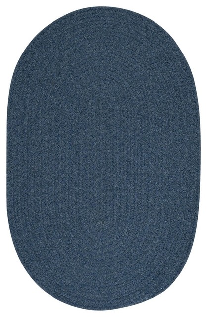 Bristol Rug, Federal Blue, 7'x9' Oval