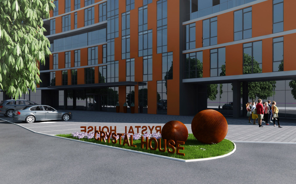 Благоустройство территории отеля Crystal house в г. Калининград