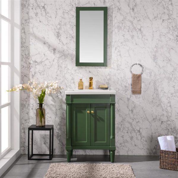 Legion Furniture 24" Pewter Green Sink Vanity Eclectic Bathroom