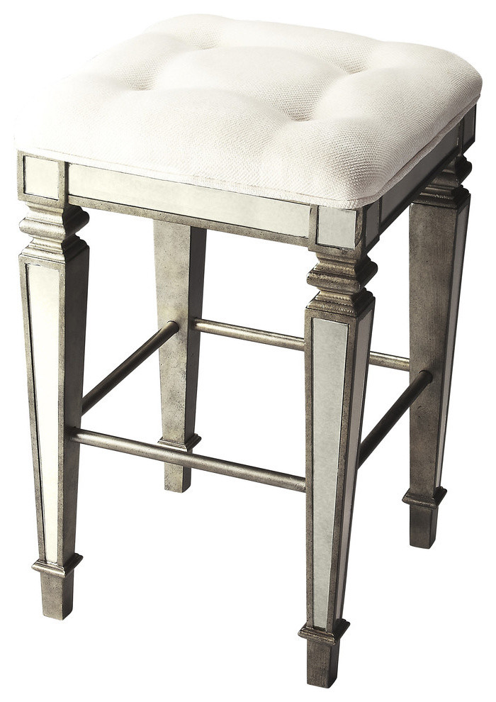 Butler Celeste Mirrored Bar Stool Traditional Bar Stools And