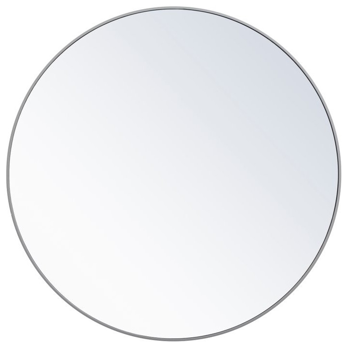 Elegant Decor MR4047BL Metal frame round mirror 48 inch Blue