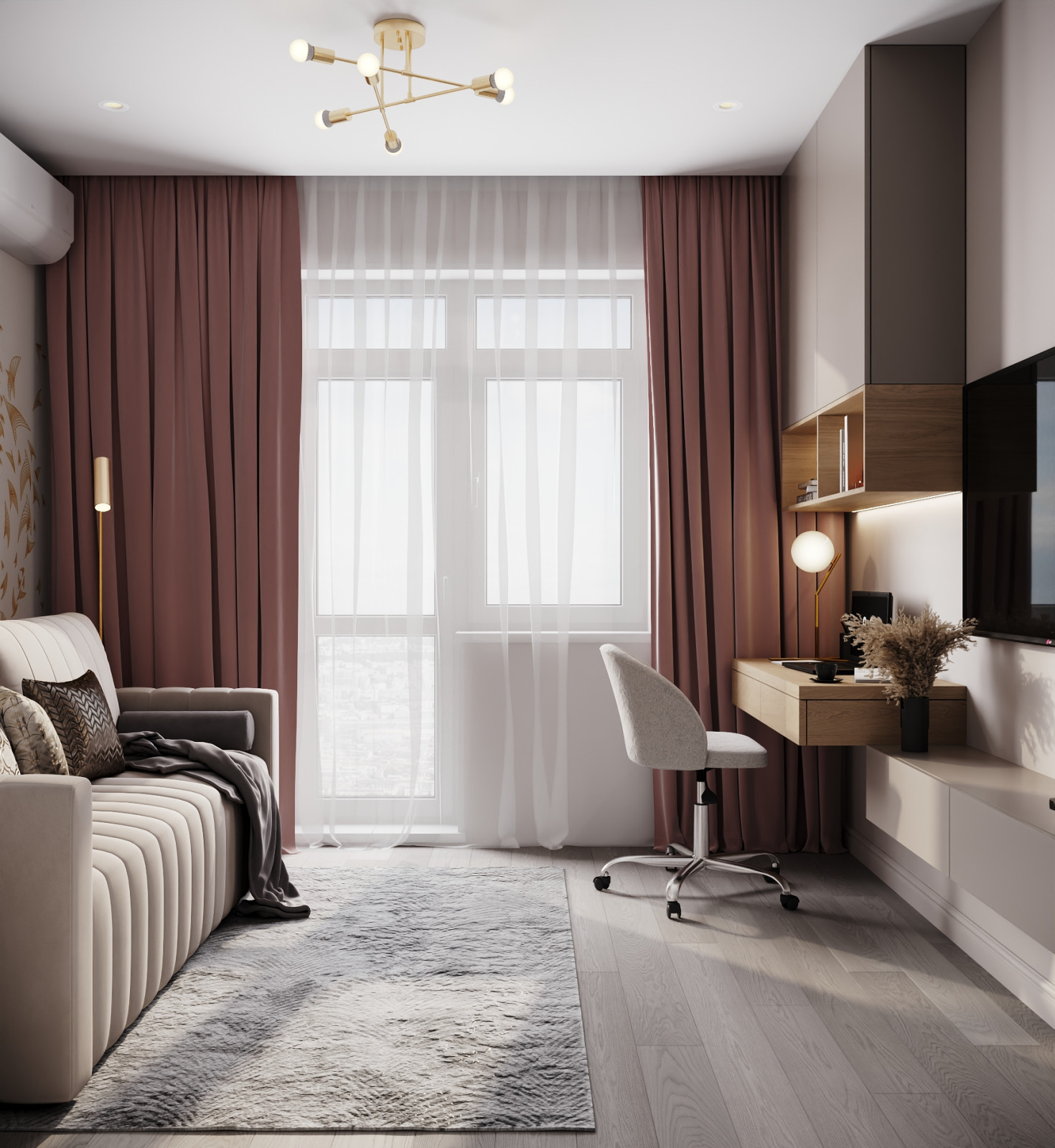 Нежный дизайн для молодой девушки