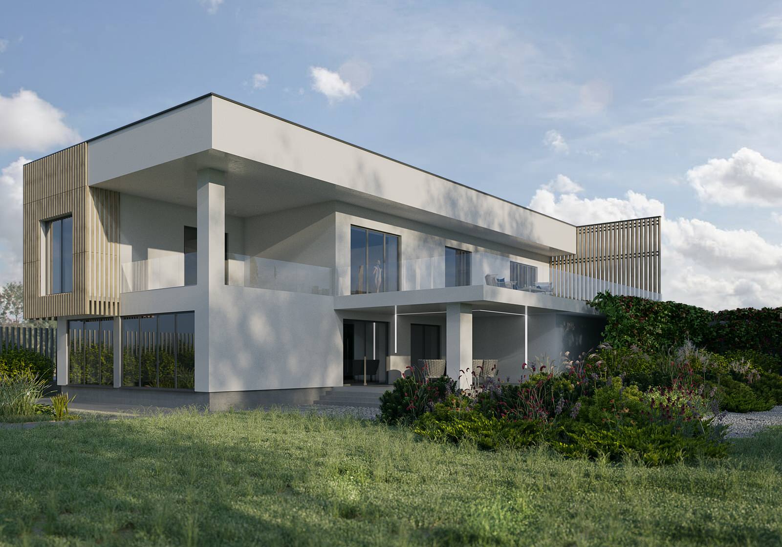 Современный небольшой сад в Воронежской области