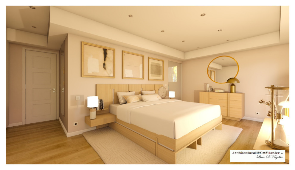 Suite parentale Contemporary Bedroom Nice by Liane D'ARGELIER