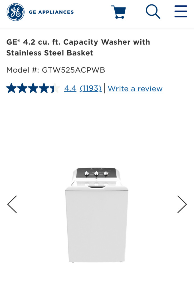 GE Commercial TopLoading Washer