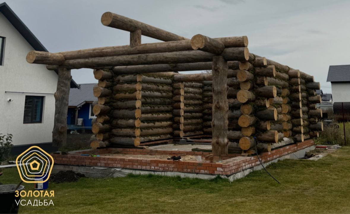 Баня из бревна ручной рубки, кело