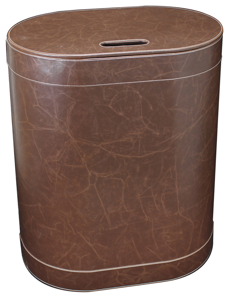 WS Bath Collections Vintage 2467 Vintage Synthetic Waste Basket - Brown