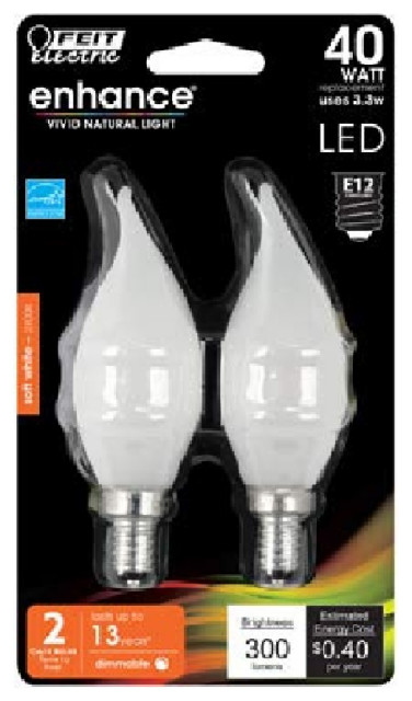 Feit Electric BPCFF40927CAFIL/2/RP Enhance Dimmable LED Light Bulbs