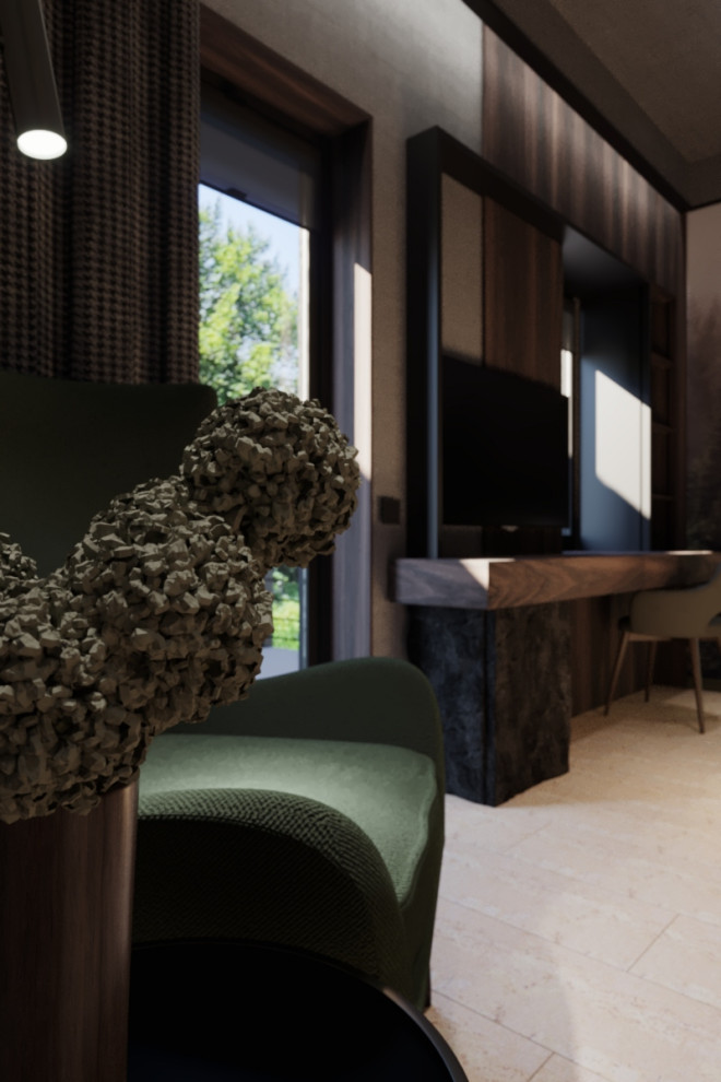 Спальня с входом на террасу