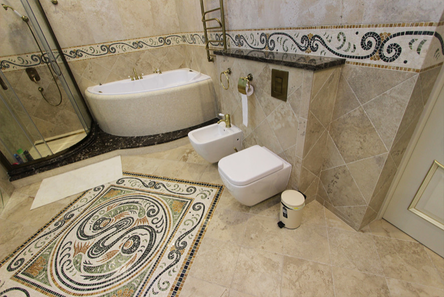 Art-deco mosaic in the bathroom