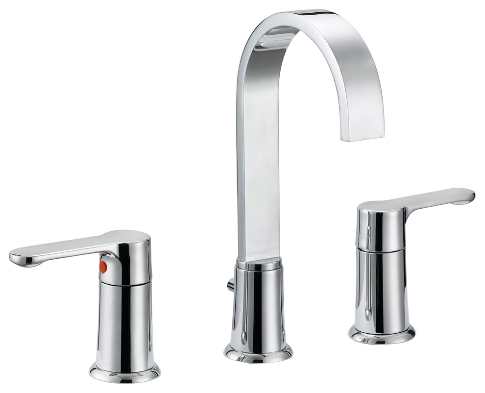 Safavieh Placid Widespread Dual Handle Stainless Steel Bathroom Faucet