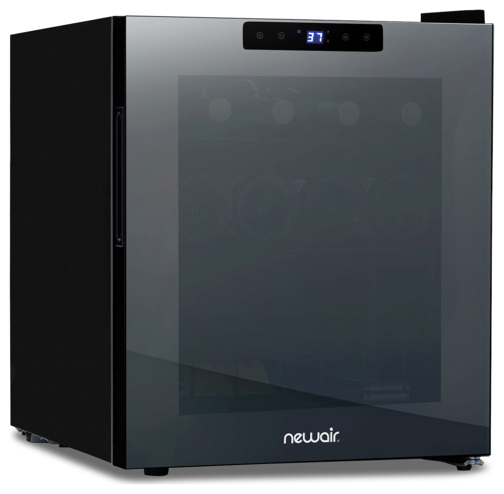 Newair Shadow Series Wine Cooler Refrigerator 16 Bottle Modern Beer And Wine Refrigerators