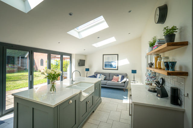 Single-storey kitchen extension modern-kueche