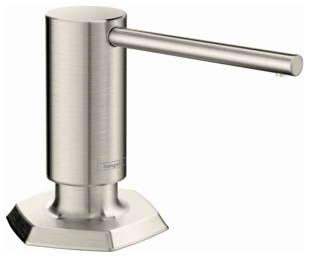 Hansgrohe 04857 Locarno Deck Mounted Soap Dispenser - Steel Optic
