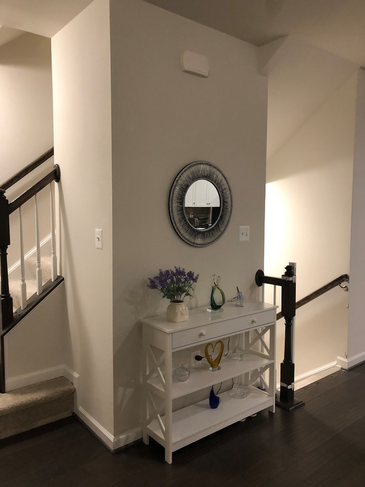 Wall mirror over console table
