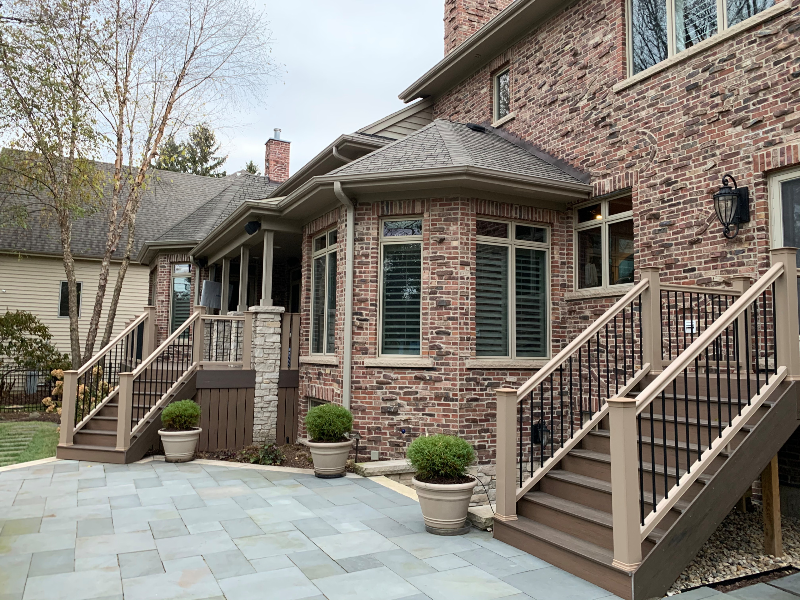 Outdoor Escape with Composite deck and bluestone patio