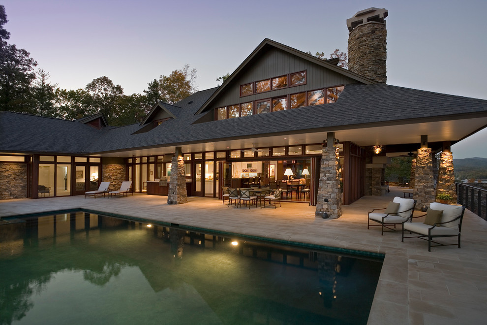 Contemporary rectangular pool in Charlotte.